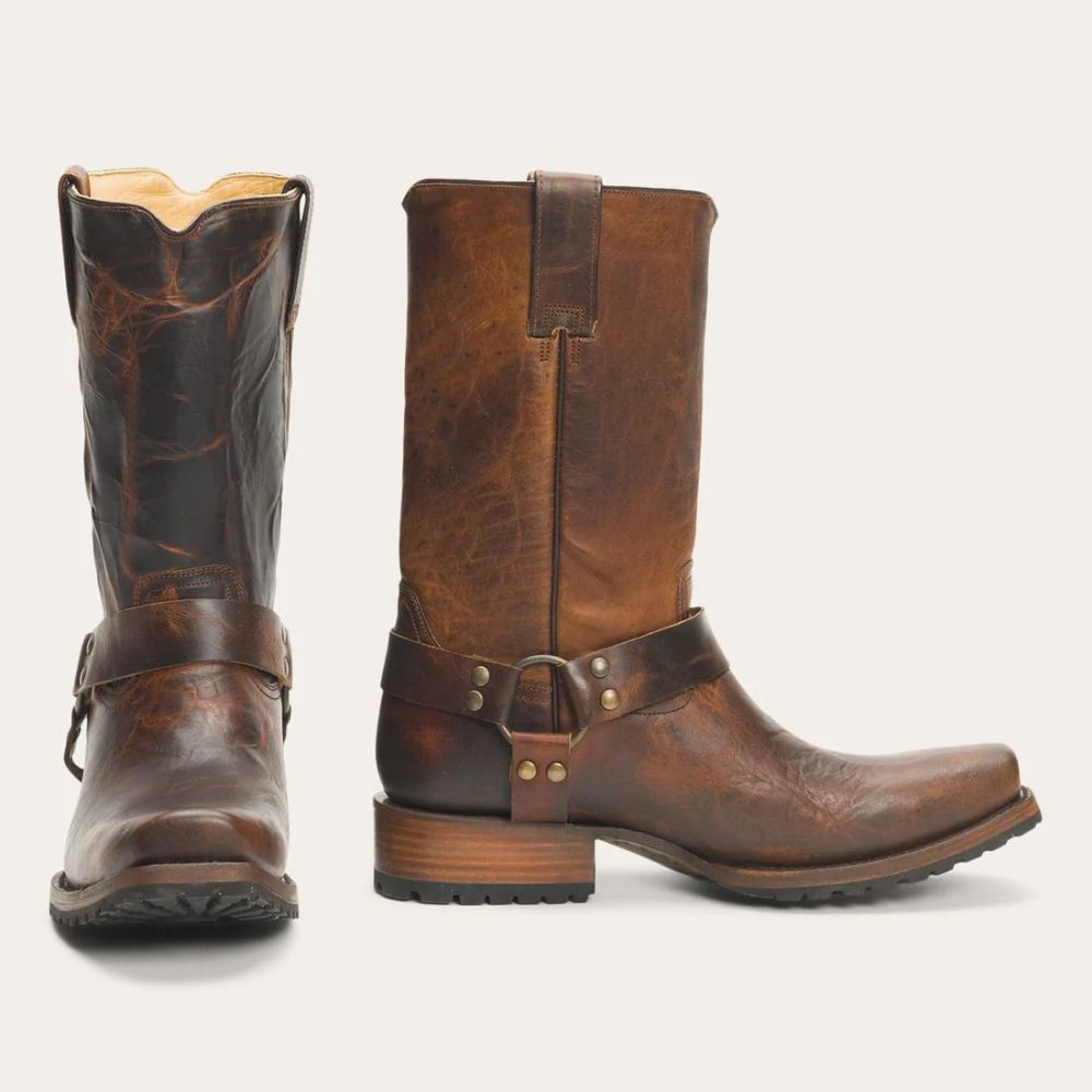 STETSON MEN'S STETSON HERITAGE HARNESS BOOTS-Brown